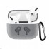 Чехол для AirPods 3 силиконовый с карабином фиолетовый, тонкий дизайн