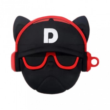 Захисний чохол для AirPods Pro Emoji Series D Glasses, червоний, силіконовий