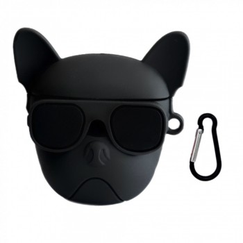 Захисний чохол для AirPods 3 Be Happy Emoji Series, чорний собака
