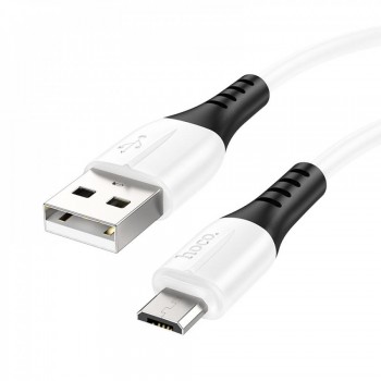 Кабель USB - Micro USB Hoco X82 силиконовый 3A 1м белый