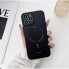 Защитный силиконовый чехол для iPhone 14 Plus, принт карбон, с MagSafe, черный