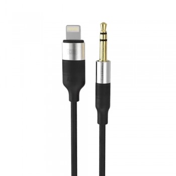 Кабель AUX to Lightning Earldom ET-AUX54 1м чорний для iPhone, аудіо