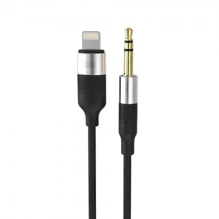 Кабель AUX to Lightning Earldom ET-AUX54 1м чорний для iPhone, аудіо