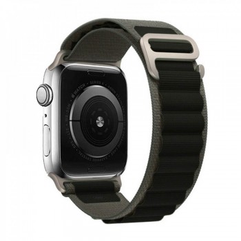 Ремешок Alpine Loop Design для Apple Watch 42-49 мм нейлоновый черно-серый