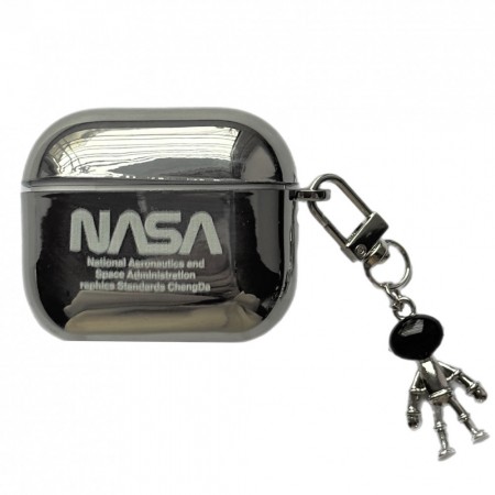 Чехол для AirPods Pro Shine Print NASA с карабином и брелоком астронавт