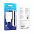 Сетевое зарядное устройство для iPhone Borofone BA70A 20W PD 2 QC3.0 с кабелем Lightning (1m) — белый