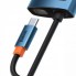 USB-хаб Baseus WKWG000003 Metal Gleam USB-C на HDMI + 3×USB 3.0 + PD + RJ45, 6 в 1, синий