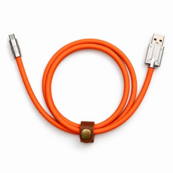 Кабель Micro USB 2A 1м JK-V8, оранжевий, висока міцність, зарядка та передача даних