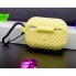Чохол для AirPods 3 силіконовий плетений жовтий з карабіном