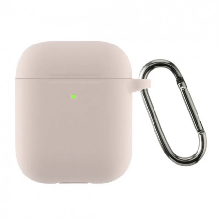 Чехол для AirPods Pro no brand микрофибра розовый карабин