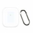 Чехол для AirPods Pro no brand микрофибра белый с карабином защита