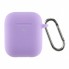 Чехол для AirPods Pro no brand микрофибра с карабином черный