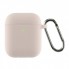 Чехол для AirPods Pro no brand микрофибра с карабином черный