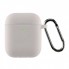 Чехол для AirPods Pro no brand микрофибра с карабином черный