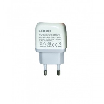Сетевое зарядное устройство LDNIO A1209Q 18W 1USB быстрая зарядка белое