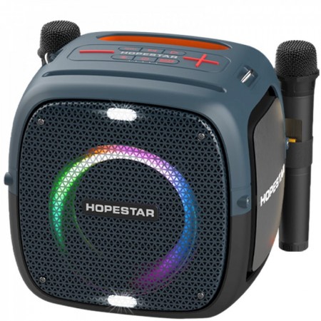 Портативна акустика Hopestar Party One 80W з мікрофонами та підсвіткою Blue