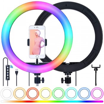 Кільцева лампа IOX RGB LED 33 см MJ-33