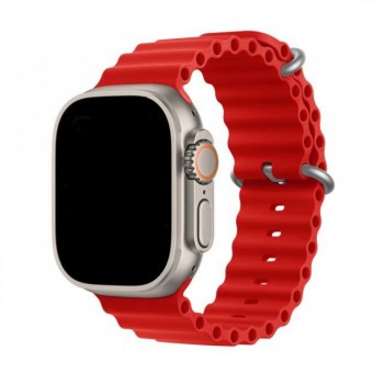 Ремешок для Apple Watch Ocean Band Design 38/40/41 мм, винно-красный