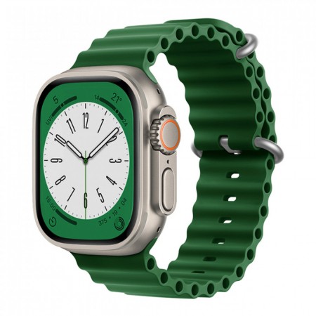 Ремінець для Apple Watch 38 мм/40 мм/41 мм Ocean Band Design, зелений