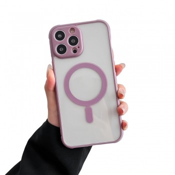 Захисний чохол для iPhone 12 Skin Clear Case з MagSafe, глибокий фіолетовий