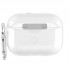 Чехол для AirPods Pro no brand прозрачный силикон Hello Kitty с карабином