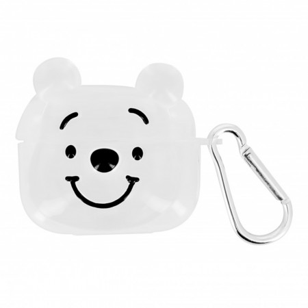 Чохол для AirPods 3 прозорий з карабіном малюнок Вінні Пух силіконовий