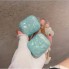 Чехол для AirPods Pro no brand жемчужный с брелоком, мятный цвет