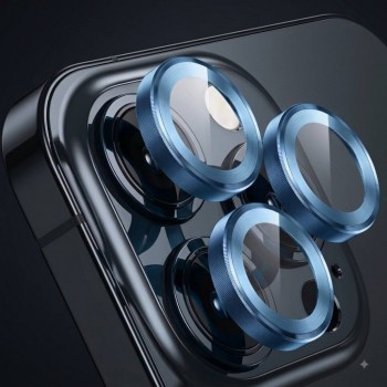 Защитное стекло Veron для iPhone 15 Pro/15 Pro Max, синее, стальное, сверхпрочное