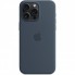 Силіконовий чохол з MagSafe для iPhone 15 Pro Max, колір Storm Blue