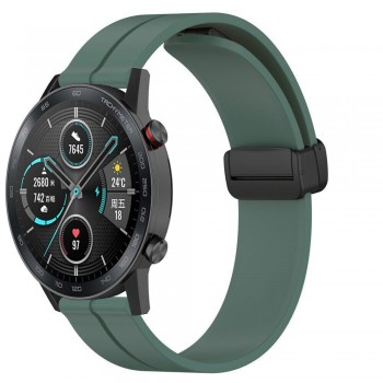 Универсальный ремешок Silicone Magic Lock 20 mm, цвет Pine Needle Green