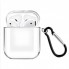 Чехол для наушников AirPods 3 прозрачный TPU с карабином защита