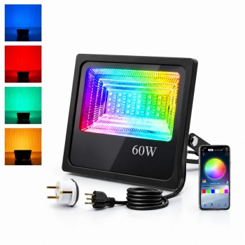 Світлодіодний освітлювач RGB 60 Вт Veron з управлінням через мобільний додаток, Bluetooth, кольорова температура 2800K - 6800K