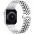 Ремешок для Apple Watch 42/44/45/49 mm Rolex 5 Bead, серебристый
