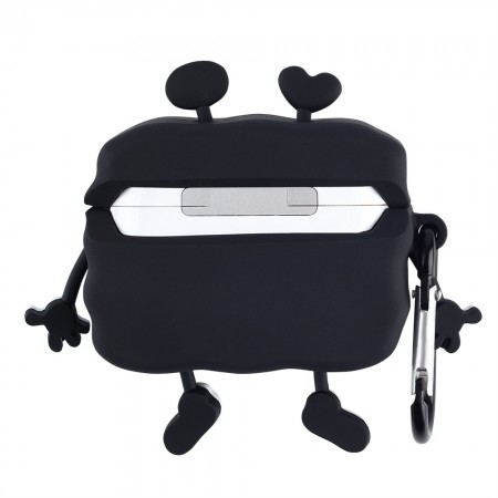 Чехол для AirPods Pro 2 Emoji Series Призрак силиконовый с карабином