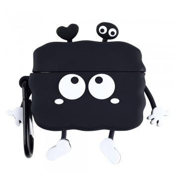 Чохол для AirPods Pro 2 Emoji Series Rich Duck силіконовий з карабіном чорний