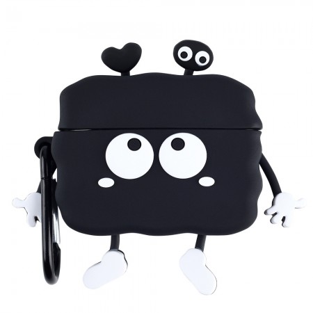 Чохол для AirPods Pro 2 Emoji Series Rich Duck силіконовий з карабіном чорний