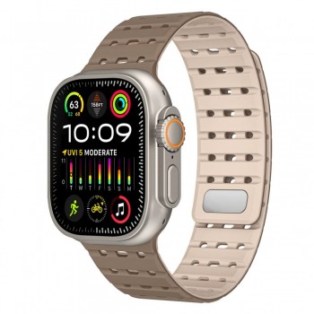 Ремешок для Apple Watch Silicon Magic Double Color, 42 mm/44 mm/45 mm/49 mm, коричневый