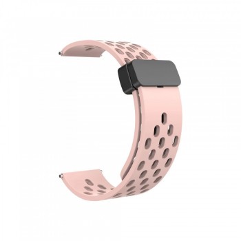 Ремінець для годинника Magnetic Lock Nike 22 мм рожевий силіконовий спортивний