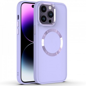 Защитный чехол для iPhone 16 Pro Max Metal Style с MagSafe, лавандовый