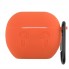 Чохол для AirPods 4 силіконовий помаранчевий з карабіном захист