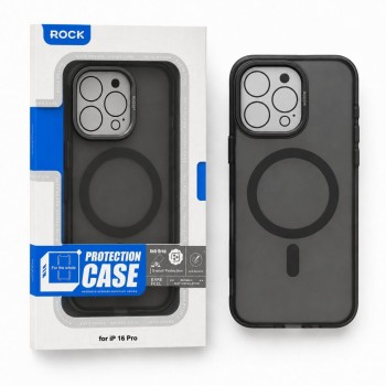 Защитный чехол Rock Matte Series для iPhone 16, с MagSafe, графитовый черный