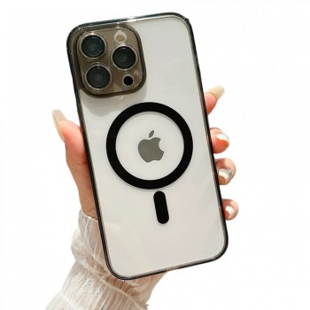 Защитный чехол для iPhone 16 Pro Baseus Clear Magnetic TPU+PC Case, черный