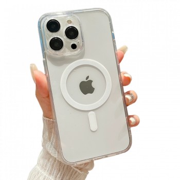 Защитный чехол для iPhone 16 Pro Clear Magnetic TPU+PC Case, прозрачный