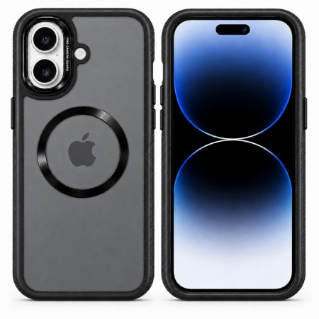 Защитный чехол для iPhone 16 Plus Black Hybrid Case с MagSafe