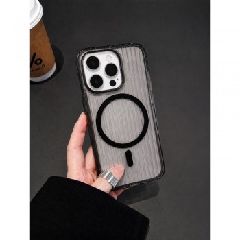 Защитный чехол с MagSafe для iPhone 12/12 Pro, черный, Corrugated Pattern Case