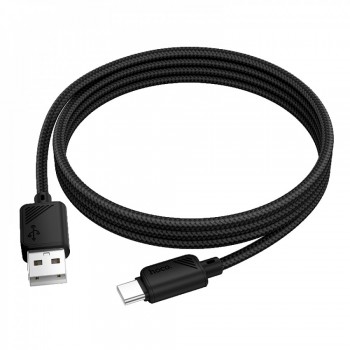 Кабель USB C Hoco X113, 2.4A, 1м, чорний