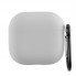 Чехол для наушников AirPods 4 с микрофиброй и карабином, серый