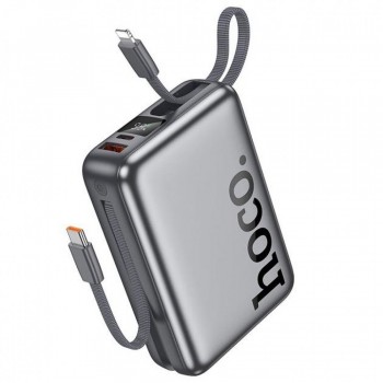 Повербанк Hoco Q39 20000 мАг 22.5W PD20W з дисплеєм і вбудованими кабелями сірий