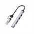 USB-хаб WiWU ZOLO Wi-HB003, 5-в-1, алюминиевый корпус, поддержка USB-C и USB-A