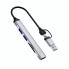 USB-хаб WiWU ZOLO Wi-HB003, 5-в-1, алюминиевый корпус, поддержка USB-C и USB-A